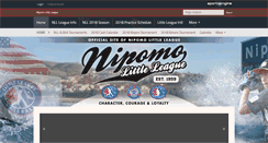 Desktop Screenshot of nipomolittleleague.com